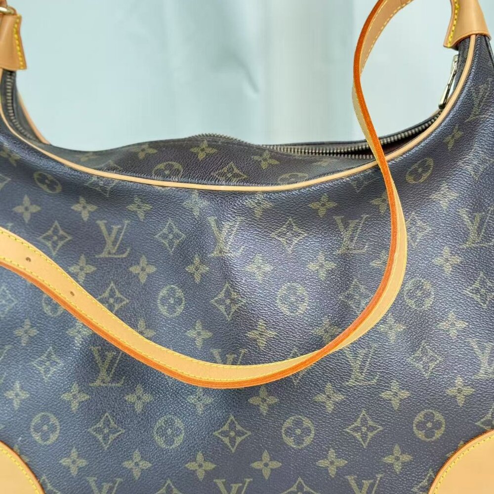 Louis Vuitton Monogram Canvas Shoulder Bag Classic Design with Brown Handles - Picture 7 of 9